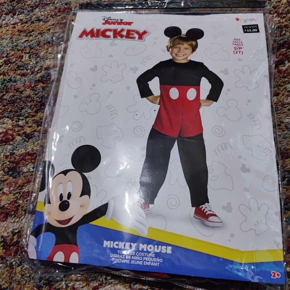 Disney Mickey Mouse size 2t Kids Costume - Red and Black Great For Halloween - Picture 4 of 7